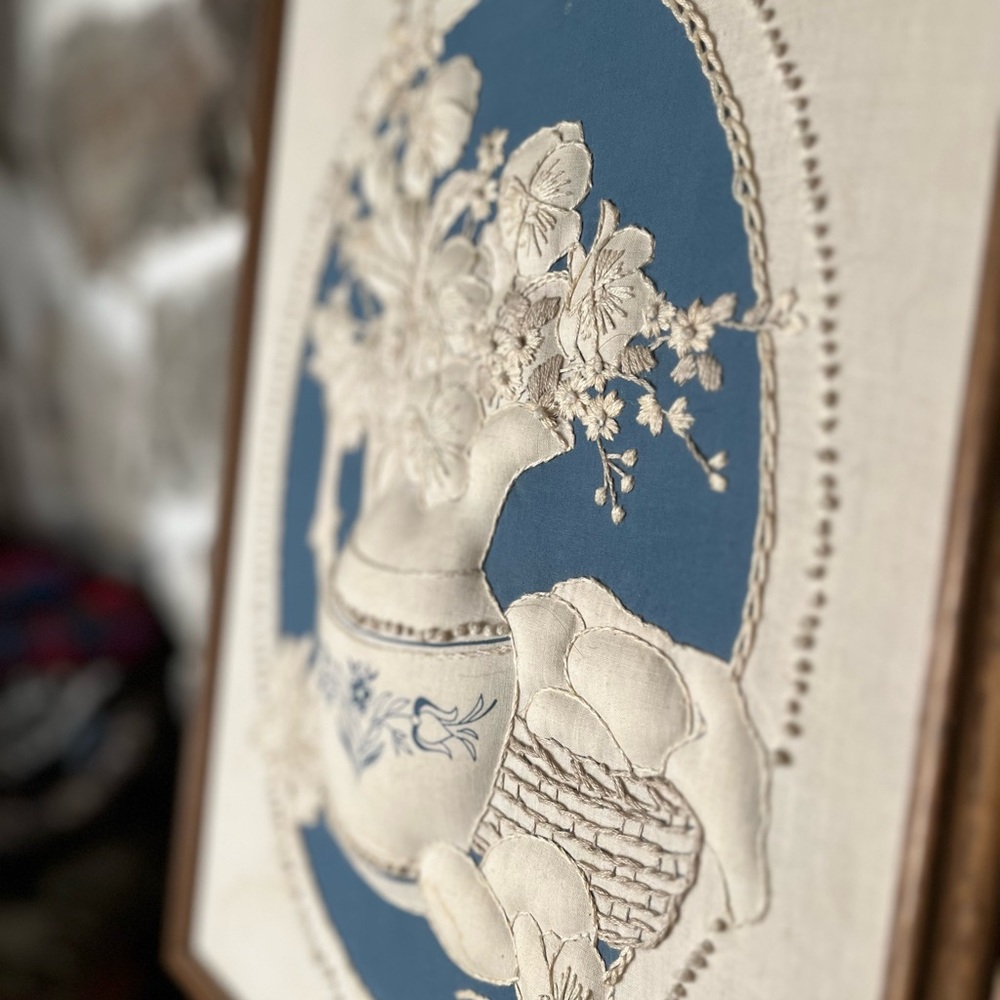VINTAGE Dimensional Linen Art